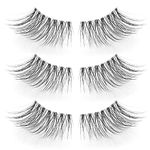 False eyelashes Natural Half Lash Frihappy 3 Pairs Accent Fake Lashes Wispy Light Volume Reusable Pack HF1