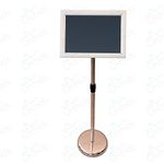 Orchids A3 Q Manager Sign Holder Stand Adjustable Stainless Steel Rotational Frame,A3 Paper Holder Display with Floor Stand, A3 Size Photo Frame, A3 Meeting Stand Heavy Duty Informative Display Stand