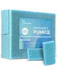 Maryton Disposable Foot Scrubber Pumice Pads, Pedicure Pumice Stone Dead Skin Callus Remover for Feet, 40Pcs (Blue Medium Coarse)