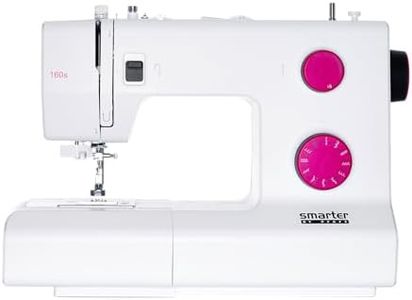 SINGER PFAFF Smarter 160S Sewing Machine | 23 Built-in Stitches | 70W Powerful Motor | One-Step Buttonhole | Needle Threader | Adjustable Stitch Length & Width | Top Drop-In Bobbin