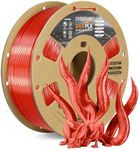 OVERTURE Silk Filament PLA 1.75mm Clog-Free Shiny 3D Printer Consumables, 1kg Spool (2.2lbs), Dimensional Accuracy +/- 0.05 mm (Silk, Silk Fresh Red)