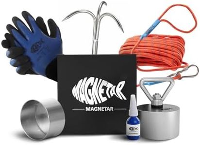 Magnetar - Fishing Magnet Set - Allround 1400kg Magnet - Package including Hook/Rope/Gloves/Cover/Glue - Perfect Kit for Magnet Fishing