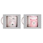 YöL Mama Bear & Papa Bear Mug Set Gift New Parents Pink Blue Design Baby Shower Mummy & Daddy Mugs Set Keepsake Newborn