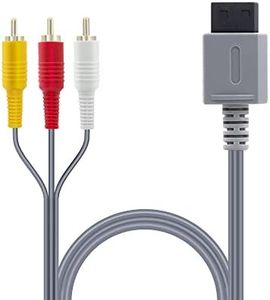 Gam3Gear Composite Audio Video Av Cable For Nintendo Wii and Wii U Console