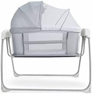 Mastela Deluxe 4 in 1 Bassinet, Cradle Swing & Bedside Sleeper for Birth to 36 Month Kids (White)