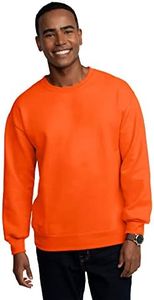 Fruit of The Loom Men's Eversoft Fleece Sweatshirts & Hoodies, Sweatshirt-Safety Orange, Large