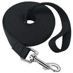 Long Line Dog Lead 50m Mainiusi Long Dog Training Lead Extra Long Dog Training Lead Long Leash for Dogs Training Lead for Dogs 50m Long Dog Lead for Walking, Training, Tracking, Obedience (50m, Black)