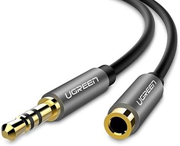 UGREEN 3.5mm Headphone Extension Cable, 3.5mm TRS Male to Female Stereo Extension Cord Adapter, Gold Plated Audio Aux Jack Extender Compatible with iPhone iPad Smartphones Tablets Media Players, 3M