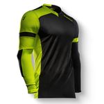 Storelli ExoShield Gladiator Goalkeeper Jersey | Padded Elbow Sleeves | Lightweight Soccer Jersey Shirt | Black | Large