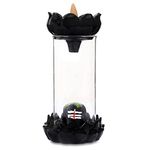 CRAFTARENA - Back Flow Incense Holder || Shivling Incense Burner|| Shivling Smoke Fountain || Home Decor || Mandir Decorations Items with Incense Stick Holder with 30 Back Flow Incense Cones.
