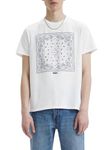 Levi's Men's Graphic Crewneck Tee T-Shirt, Bandana Bw White+, S