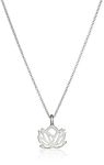 Dogeared "Reminders New Beginnings Rising Lotus Pendant Necklace 16" W/2"