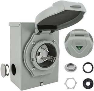 SVNR 50 Amp Generator Inlet Box, NEMA SS 2-50P,Generator Power Inlet Box,125/250 Volt, 12500 Watts, Heavy-Duty Power Transfer for Construction/Farm,RV Outdoor Use, Weatherproof ETL Listed