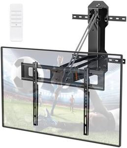 WHYFONE Motorized TV Mount with Remote for 32 to 85 inch Screen up to 88 lbs, Electric TV Mount Drop Down 17.7” Height-Adjustable on Fireplace, Max VESA 600x400mm, 16" Wood Stud/Brick/Concrete Wall