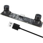 MMlove USB Stereo Camera Module 1200P Global Shutter Synchronous Dual Lens 60FPS/120FPS High Speed 3D Webcam 94° Viewing Angle Lightburn Camera for VR Face Recognition Streaming,PC/Laptop/Raspberry Pi