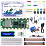 GeeekPi Starter Kit for Raspberry Pi Pico 2 W (Included), Dual Arm Cortex-M33 and Dual Hazard3 RISC-V Microcontroller, with Detailed Tutorial, 159 Items, 9 Projects, Python C Code