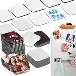 60 Pcs Sublimation Blank Fridge Magnet for Home Kitchen Refrigerator Microwave Oven Wall Decoration or Office Calendar with Metal, Magnetic Popular DIY Decorative Magnets