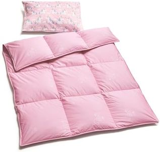 ZPECC Toddler Goose Down Comforter, Hypoallergenic Baby Duvet Insert, Soft Lightweight All Season Quilt Blanket for Crib Daycare Stroller