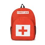 First Aid Bag Backpack Empty Medical Storage Bag Portable Medicine Outdoor Travel Rescue Bag Empty Pouch First Responder for Camping Hiking Trekking Sport Home Health Car (Orange)