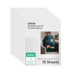 Cricut Printable Iron-On for Dark Fabrics, 10 Sheets (8.5" x 11") - Print HTV Compatible with Inkjet Printers - for Joy Xtra, Explore, & Maker Machines