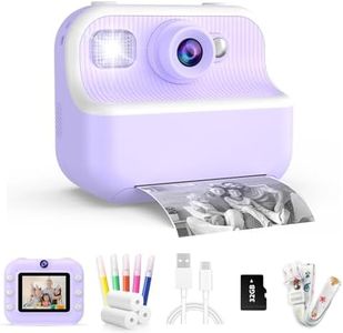 Kids Camera Instant Print,1080P HD Instant Photo Camera Christmas Birthday Gifts for Girls Age 3-12,Toddler Camera Toys for 3 4 5 6 7 8 9 10 11 Year Old Girls Boys Purple