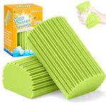 YFUIF 2-Pack Damp Clean Duster Sponge, Magic Sponge Eraser Baseboard Cleaner Tool, Dusters for Cleaning Blinds, Glass, Vents, Railings, Mirrors,Window Track Grooves and Faucets