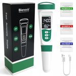 Bionexis® 5-in-1 Digital PH and TDS Meter with Voice Function | Accurate PH, TDS, EC, Salinity & Temperature | Waterproof & Rechargeable for Swimming Pools, Aquariums, Hydroponics and Drinking Water