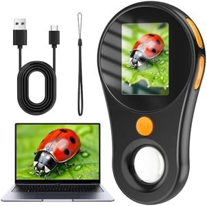 OUTACT 2MP Digital Microscope, 500X Pocket Microscope for Kids, 2.0‘’ IPS Pocket Kids Microscope, 3-Level LED Lights, 600mAH Rechargeable Handheld Mini Microscope, Compatible with Windows, Mac OS