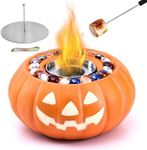 Beserie Tabletop Fire Pit - Indoor & Outdoor Tabletop Fire Pit, Smores Maker Kit, Smokeless Fire Pit, Small Portable Tabletop Fireplace for Garden Patio Balcony with Extinguisher(Smile)