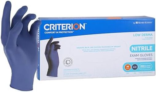 Henry Schein Criterion Low Derma Nitrile Exam Gloves – Chemo Drug Tested, Latex-Free, Powder-Free, 2.76 mil Thickness, Small, Slate Blue - 200/Box