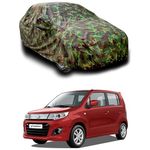 MITHILA MART�-100% Waterproof PVC Coated Car Body Cover For Wagon R Stingray (Modal-2013 to 2023)Sutable With All Modal & All Veriants |Dustproof|UV-RaysIndoor-Outdoor Full Body Protection[4X4 JUNGLE]