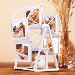 Transparent Gift Marco de fotos Noria Personalizado. Marcos Giratorios para Parejas. Decoración Hogar.Regalos Originales para Mujer y Hombre. Regalos Personalizados con foto San Valentín, Aniversario
