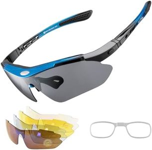 RockBros Polarized Sports Sunglasses UV Protection Cycling Glasses for Men Women Outdoor Running Driving Fishing Golfing Blue
