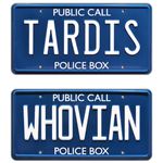 TARDIS + WHOVIAN | Metal Stamped License Plates