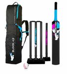 JASPO Anime Cricket Kit – Full Size Plastic Bat, Synthetic Ball, Stumps & Kit Bag – Lightweight & Durable Tennis Cricket Plastic Kit (Cricket Kit, Anime)