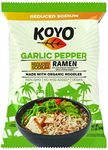 Koyo Reduced Sodium Garlic and Pepper Ramen Made with Organic Noodles 2.1, pepper,garlic, 25.2 Ounce, (Pack of 12)