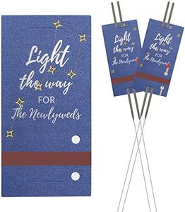 100PCS Blue Wedding Send-Off Tags with Match Striker, ‘Light The Way for The Newlyweds’ Foil Stamped Metallic Paper Sleeves for Ceremony Grand Exit, Anniversary, Parties, Graduation, Engagement Event