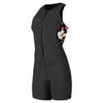 ONeill Womens Bahia 1.5mm Sleeveless Front Zip Shorty Wetsuit - Black BlueMchen - Breathable