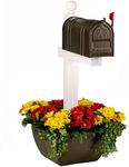 SnapPot Mailbox Planter Box - Resin Planter Extra Large Flower Pot Wraps for a Deck Post or Mail Boxes with Post - Deep Earth Brown Garden Décor Planter Kit