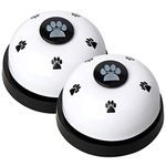 nuoshen Pack of 2 Training Bells for Pets, Dog Doorbell for Potty Cat Training, Potty Training, Communication Device with Large Button (White)