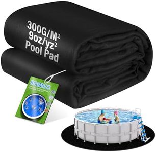 REGMICS 24ft Round Above Ground Pool Pad, 300G/M² (9oz/yz²) Heavy Duty Pool Mats for Floor, Seamless Puncture Resistant Under Pool Mat, Professional Ground Protector for Gravel & Concrete, Black