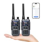 BAOFENG GT-5R Mini Dual Band Handheld Ham Radio, Wireless APP Programming, Dual PTT, USB-C Charging, 999CH, Pocket Walkie Talkie for Outdoor, Emergency, Backup(2Packs)