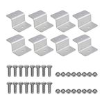 Solar Panel Mounting Z Bracket Mount Supporting for RV, Roof, Boat, Set of 4 Units (2 Sets of Z Brackets)