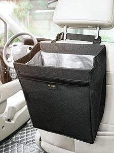 MEIDI Hanging Car Trash Bag, Leakproof Car Trash Can, Magnetic Car Garbage Organizer with Plastic Bags (2 Gallons-Black)