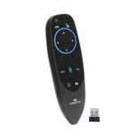 Amkette Evo Air Smart Remote with Voice Command and Mouse Mode, Compatible with Smart/Android TV, Projectors, STB Box, PCs and Laptops (2.4GHz USB Receiver) (Black)