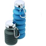 Drumstone Collapsible Water Bottle - Portable Silicone Water Bottle Retractable Folding Coffee Bottle Outdoor Travel Drinking Collapsible Sport Drink Kettle 550ml