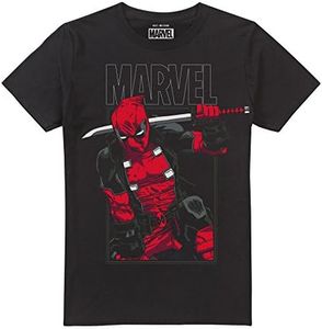 Marvel Men's Deadpool Sword T-Shirt, Black, XL