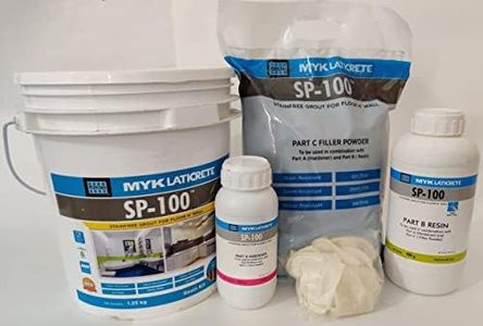 MYK LATICRETE SP-100 Stainfree Epoxy Grout For Floor & Wall (Bright White) 5kg (Hardener :350g Resin :900g & Filler 3.75g)
