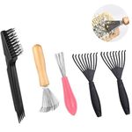 5PCS Hair Brush Cleaner, Set Hairbrush Cleaner Tool,Hair Brush Cleaner Tool,Comb Cleaning Brush,Hairbrush Cleaning Claws Rake Design for Hair and Dirt Removal,Home Salon Use