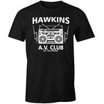 Hawkins Middle School 1983 AV Club Shirt, Black, Medium